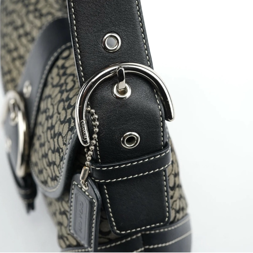 COACH Y2K, VINTAGE SOHO BAG with a black signature canvas and black leather trim - Picture 8 of 14
